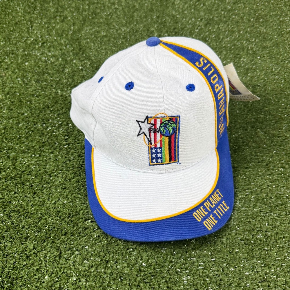 Sport Service 2002 World Basketball Championship Indianapolis Hat FIBA White